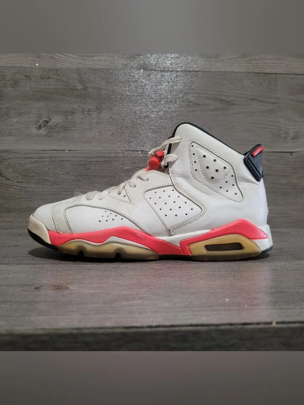 jordan retro 6 infrared white gs size 6y Basketball Shoes Youth
